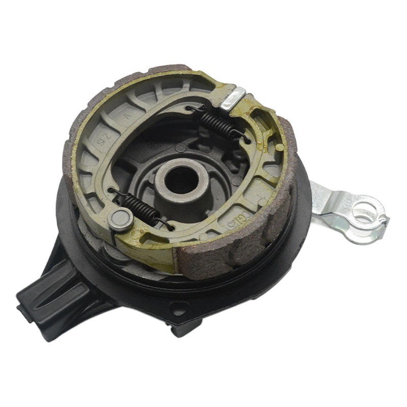 Motocicleta eléctrica coche eléctrico olla de freno antigua cubierta de freno de la rueda trasera pastillas de freno bloque de freno adecuado para Yadi tambor trasero conjunto de freno