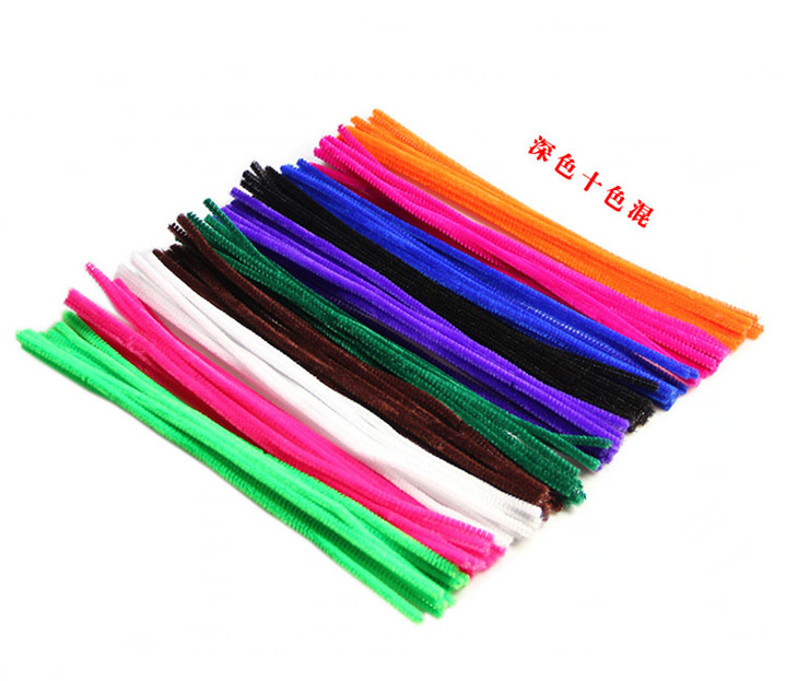 Tiras de lana para manualidades infantiles, mezcla de colores, preescolar, DIY