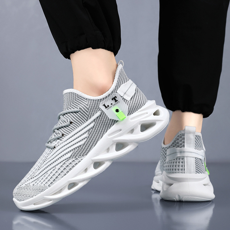 2024 verano nuevo coco zapatos de moda moda moda moda casual zapatos deportivos de moda para hombres zapatos de malla transpirables blancos para hombres