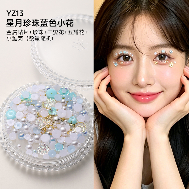 Decoraciones faciales maquillaje de ojos de novia maquillaje de escenario para niños pegatinas especiales cara lentejuelas lágrima diamante mariposa perla al por mayor