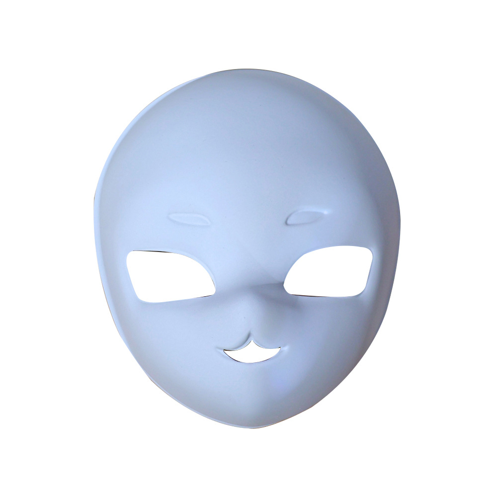 Chica linda suave, embrión blanco puro, plástico, máscara de PVC, blanco mate, blanco mate, zorro en blanco, maquillaje facial, pintura de cabeza de bestia humana pintada a mano
