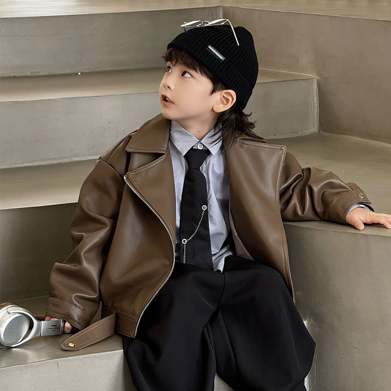 10621 кофейная куртка кожи