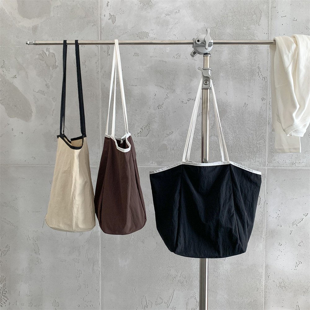 Korean Style Casual Large Capacity Tote Bag For Women, Daily Commute & College Student Nylon Shoulder Bag New Arrival
