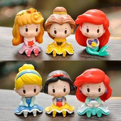 かわいいプリンセスベルフィギュアディズニーブラインドボックスシリーズアリスケーキモデルマーメイドガールハートデコレーション
