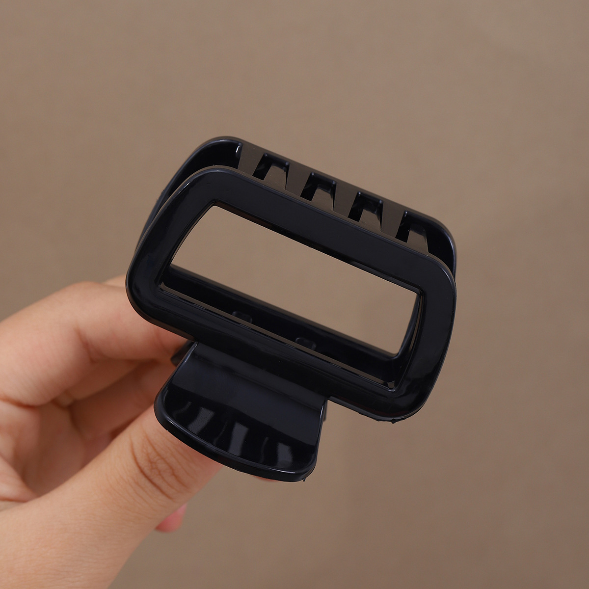 Pequeño cuadrado suave silicona clip para el cabello clip para el cabello suave anti-choque protección de la cabeza de back clip para el cabello resistente a caídas clip para el cabello duradero
