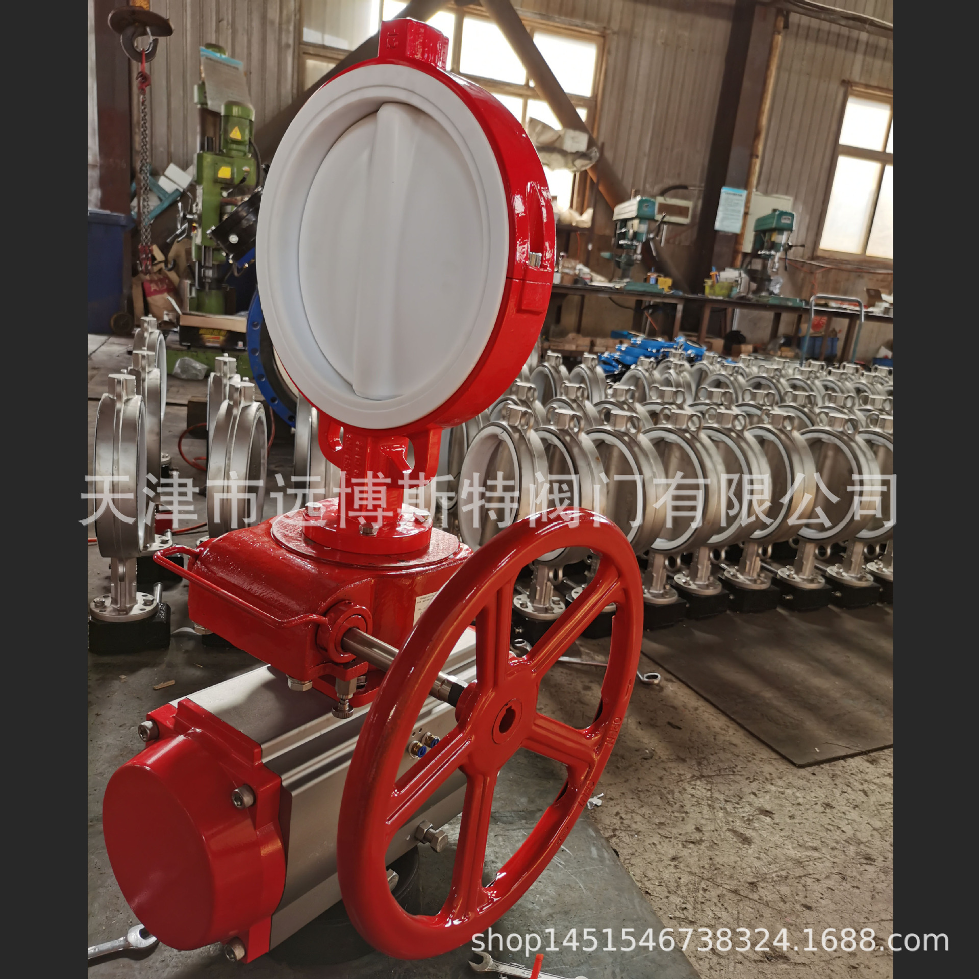 油田设备D671F-16Q衬氟对夹气动蝶阀.适用食品.石油.化工.耐腐