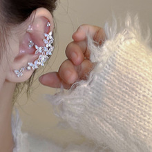 高级感锆石珍珠蝴蝶耳骨夹小众设计冷淡风耳夹无耳洞精灵耳饰新款