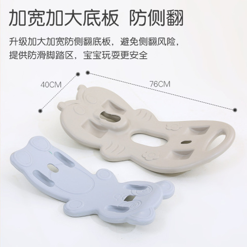 Magic Silent Wheels Rocking Horse for Children, Dual-Purpose Baby Rocking Chair with Rotatable Horse Head