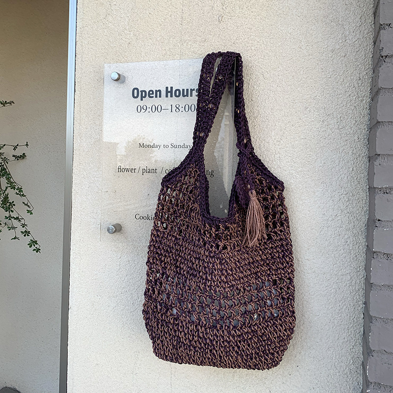 新しい小さな新鮮な中空織り感わら織りファッションイントレンドレディースバッグショルダーバッグハンドバッグ|undefined
