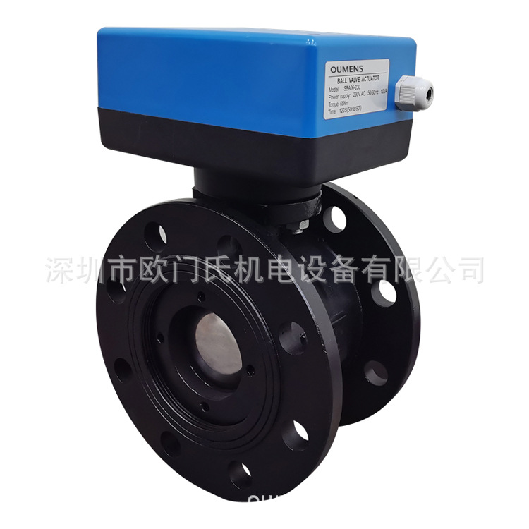 DN200电动球阀0-10V4-20mA电动二通调节球阀法兰对夹式电动球阀