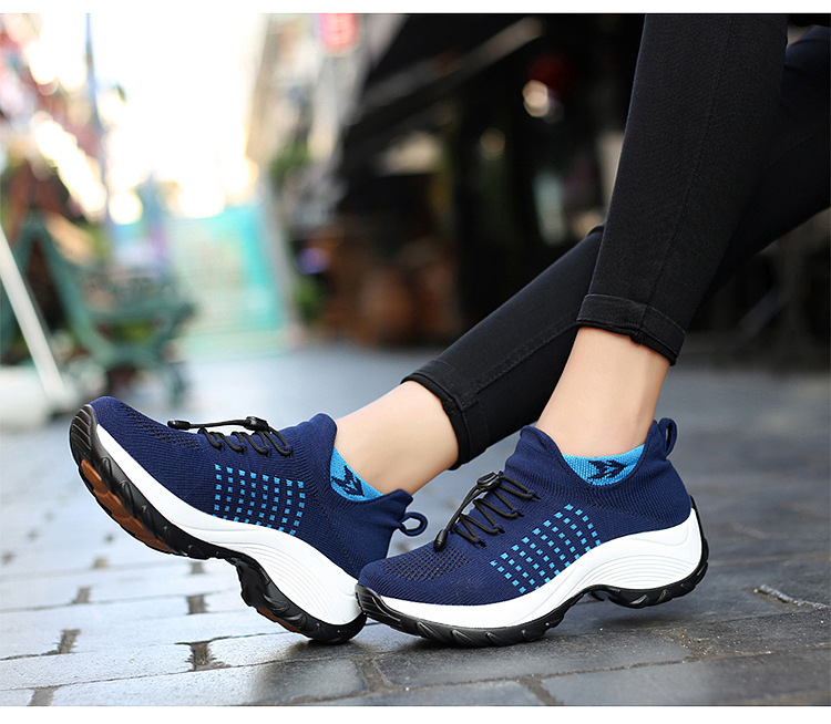 Casual Color Block Casual Sneakers Round Toe Low Heel Flat Shoes display picture 4