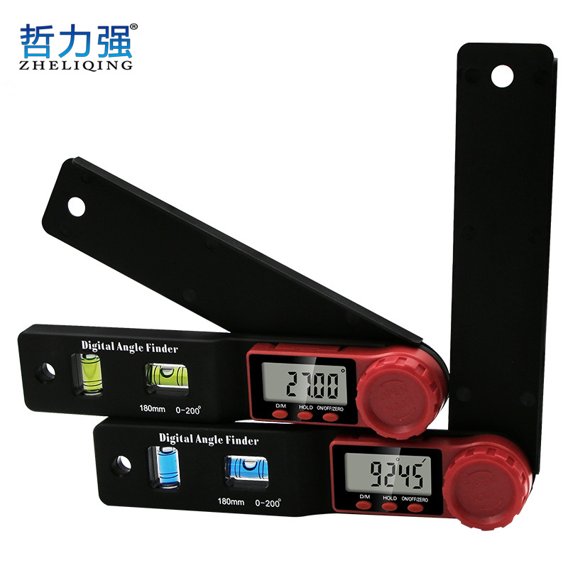 2合1迷你水平尺  测量角度角度尺量角器木工角尺游标数显卡尺