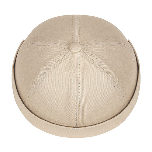 Spring and Autumn Plain Brimless Melon Rind Hat Unisex Hip-Hop Korean Style Hat Street Fashion Retro Landlord Hat