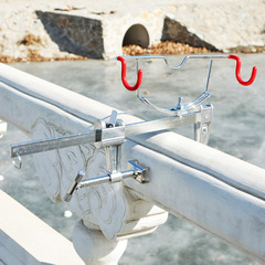 Adjustable float fishing rod holder portable double locking metal cannon stand holder sea fishing rod boat fishing railing
