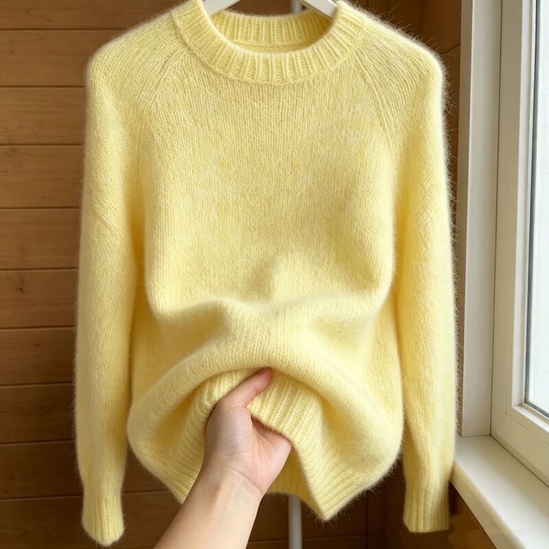Cross-Border Amazon Gentle and Atmospheric Retro Knitted Pullover Sweater for Women, Loose and Soft Casual Thin Sweater for Autumn and Winter Cross-Border Amazon Gentle and Atmospheric Retro Knitted Pullover Sweater for Women, Loose and Soft Casual Thin Sweater for Autumn and Winter