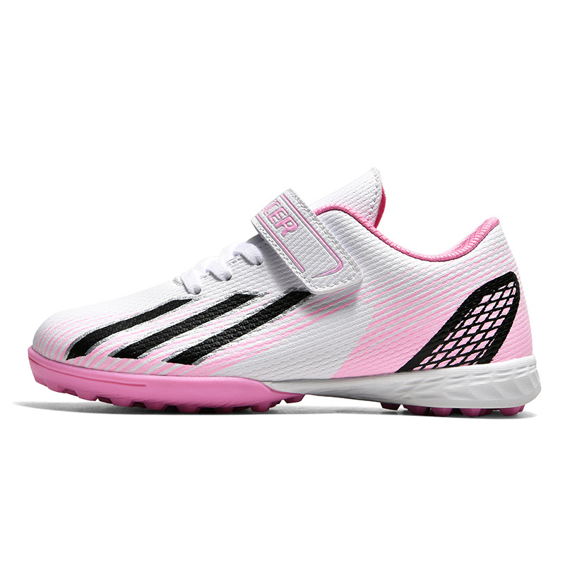 Zapatos de fútbol de velcro para niños, niños y niñas, niños y niñas, zapatos de fútbol de césped artificial, zapatos de entrenamiento de competencia