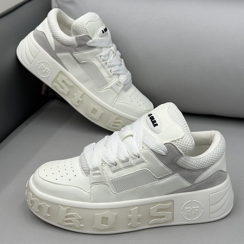 Scarpe casual da uomo con suola spessa stile campus comode_voghion.com