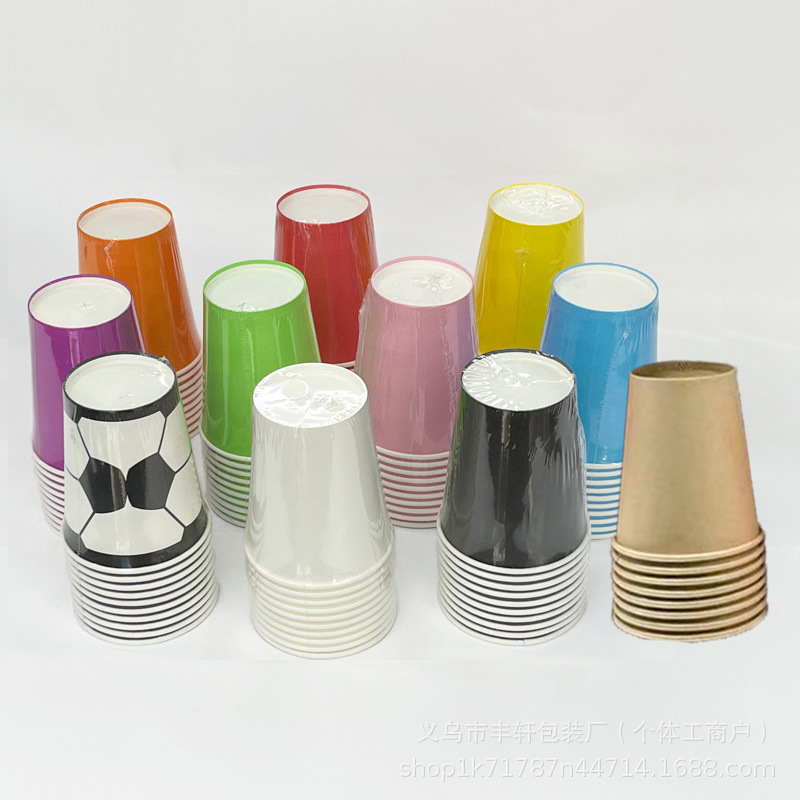 Tazas de papel directas de fábrica personalizadas impresión logotipo de tazas de papel domésticas 250ml espesar tazas comerciales desechables tazas de papel