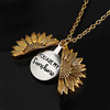 Metal necklace, chain for key bag  solar-powered engraved, European style, flowered
