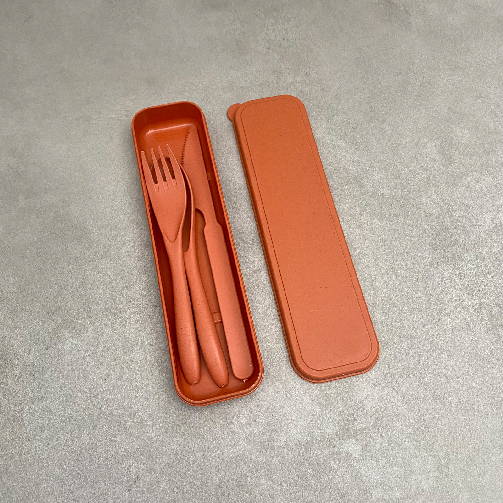 Three-piece Portable Storage Set, Plastic Daily-use Commercial Student Cutlery Gift Box Set_voghion.com