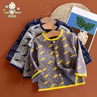 Haobei baby плюшевый кардиган топ 1 ребенок теплая осенняя куртка детское нижнее белье утолщение осень и зима 3 года