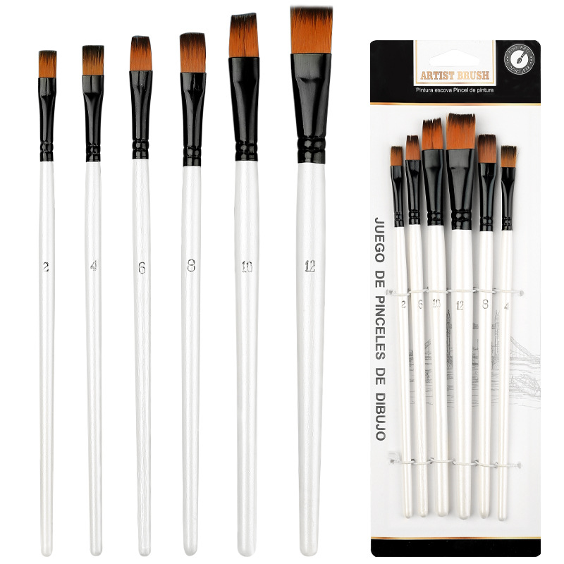 アマゾンナイロン油絵ペン6本セットパールホワイト水チョーク絵画ペン