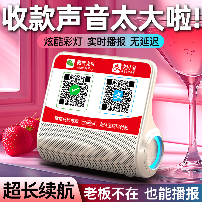 Wireless Smart Bluetooth Audio Stall Home Audio Volume Multi-Function Payment and Collection Announcer