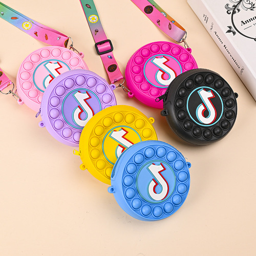 Circular Silicone Purse, Minimalist High-end Creative Shoulder Crossbody Kids Accessory Cute Silicone Storage Bag