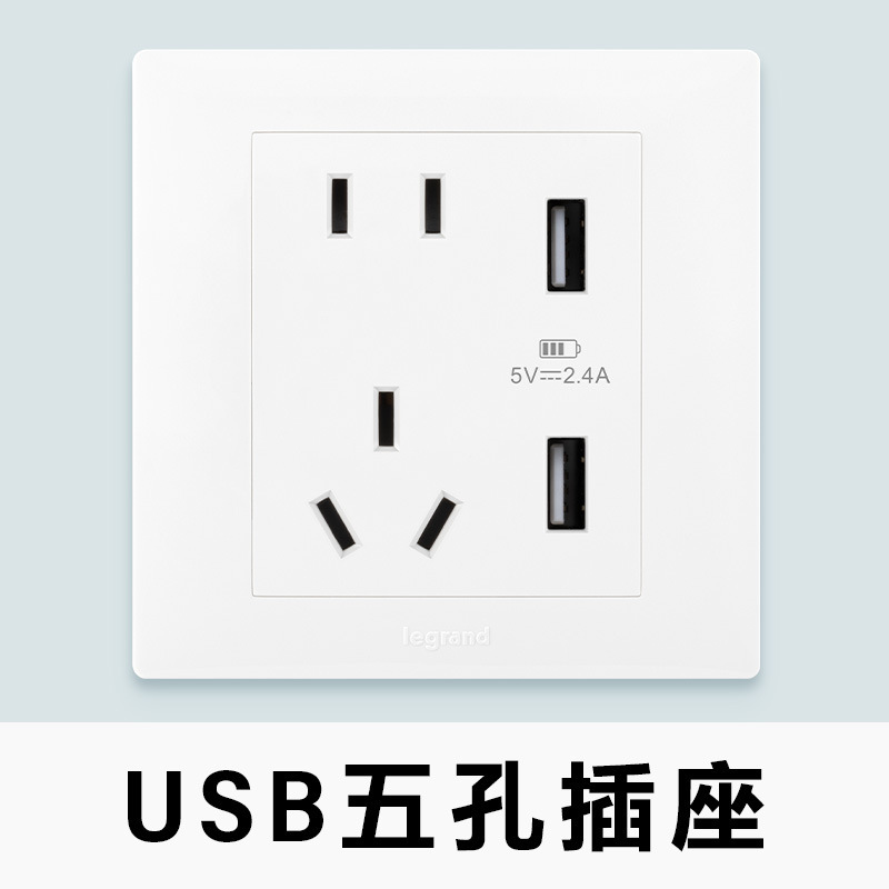 Five-hole USB socket