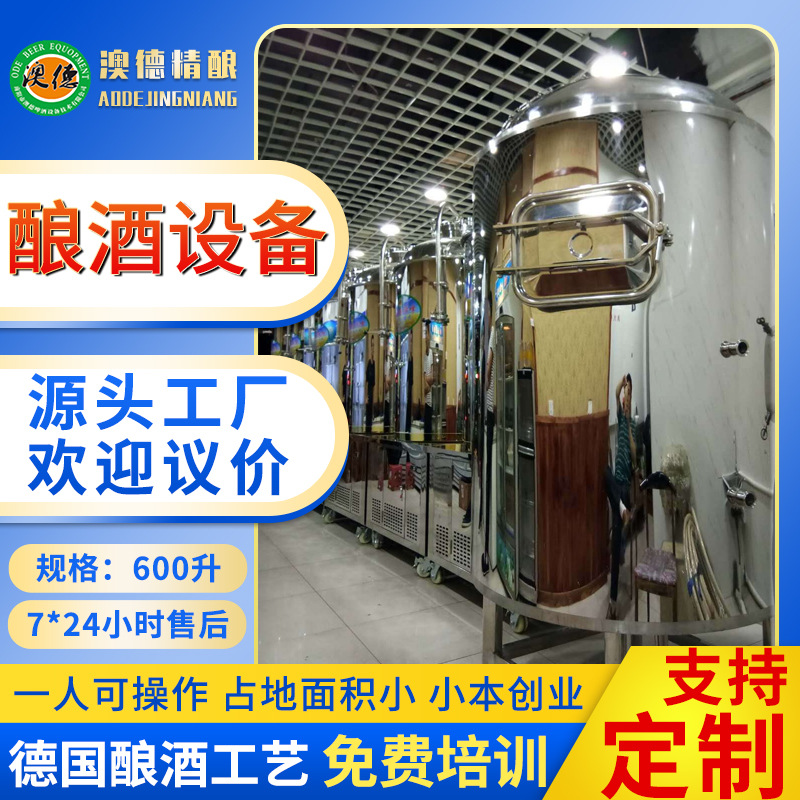 500L升小型啤酒精酿酿造设备整套解决方案   酒吧啤酒罐装设备