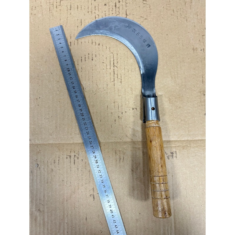 农用园林户外锰钢除草镰刀手工锻打砍树砍柴弯刀不锈钢老式割草刀