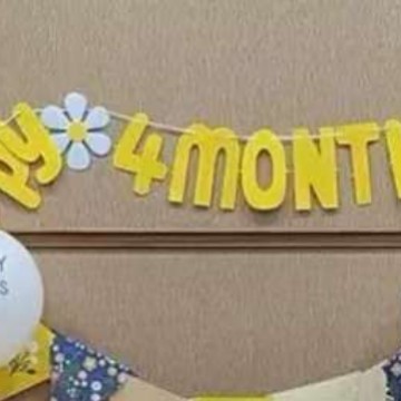 INS estilo coreano Daisy carta Garland decoración de fiesta de cumpleaños para niños bandera colgante diseño de pared de fondo Bandera de tracción