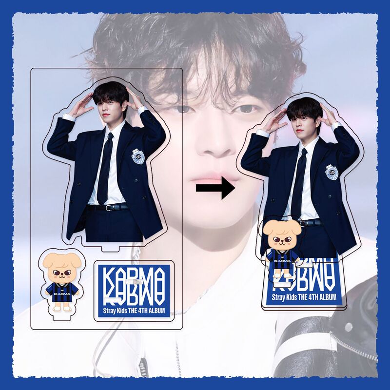 StrayKids立牌 正规专辑KARMA黄铉辰李龙馥亚克力周边摆件3件套|undefined