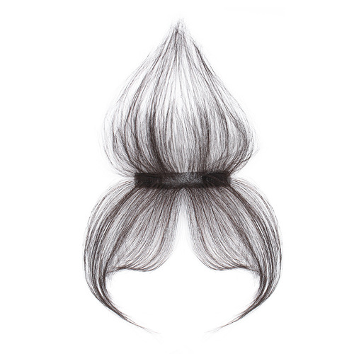 Bangs wig female real hair summer hairline wig stickers lanugo hair bangs natural forehead invisible traceless wig piece