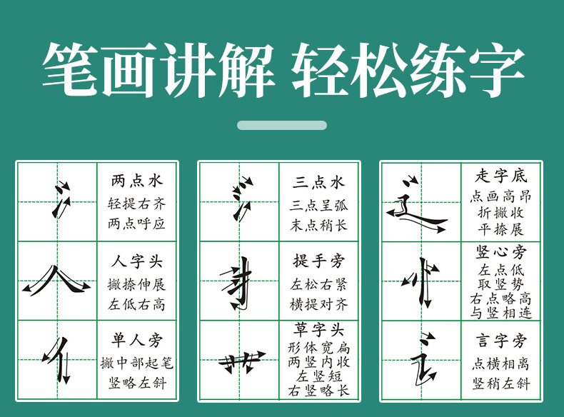 练字入门基本笔画大全,32个基本笔画打印,汉字笔画名称表大全_大山谷图库