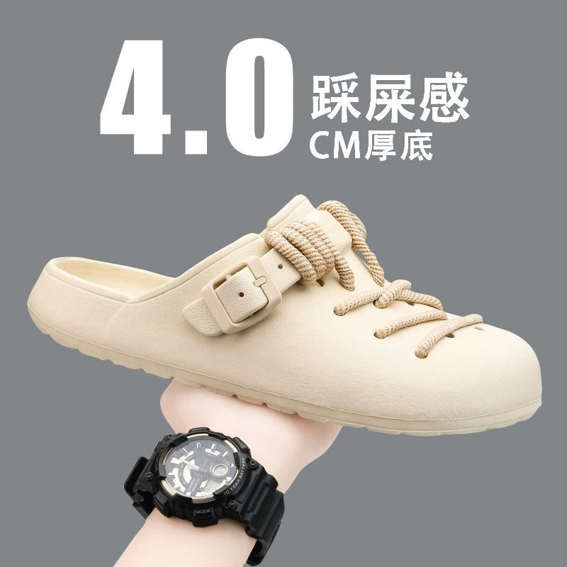 Летние тапочки Boken для мужчин и женщин, для дома и улицы, пляжные, нескользящие, для вождения, офисные, полутапочки с носком.