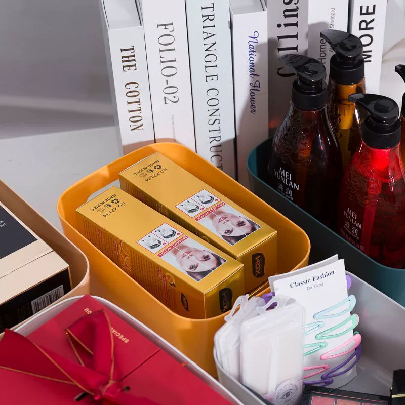 Table plastic storage box, storage basket