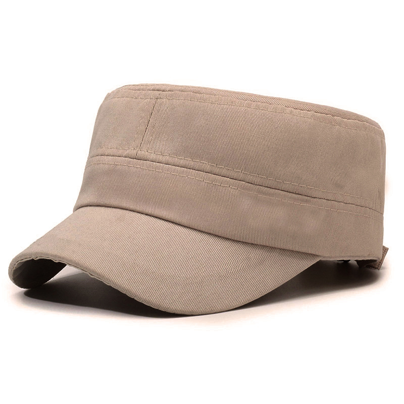 Spring and Autumn New Men's Pure Color Light Board Hat with Printable Casual Windproof Sunshade and Sun Protection Flat Hat