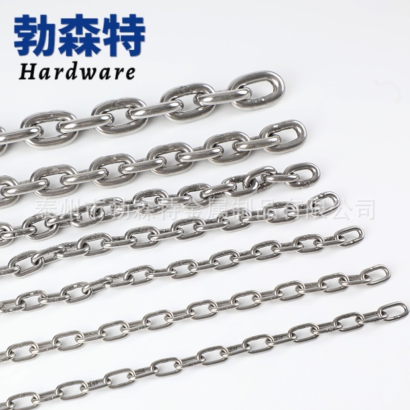 304不锈钢短环链条铁链子 手拉葫芦吊起重链牵引链子麒麟鞭防盗链