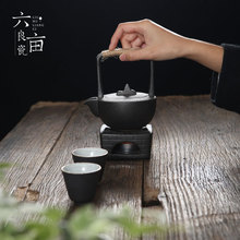 日式蜡烛加热底座复古粗陶家用温茶器陶瓷暖茶器茶壶茶蜡保温底座