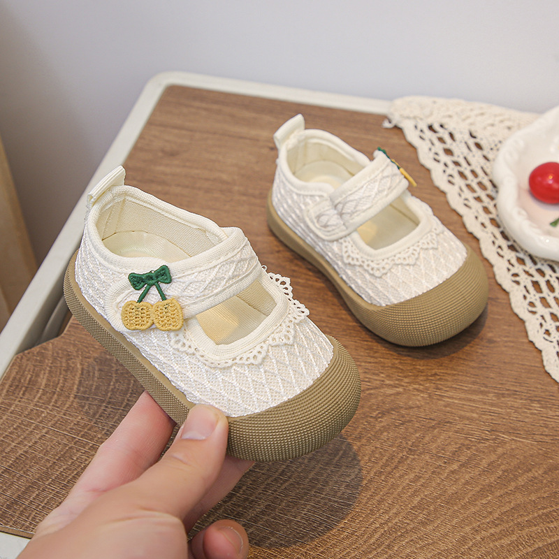 Zapatos para niños de suela suave de niñas 2026 verano nuevos zapatos de princesa de niñas de moda zapatos de lona superficial image 5