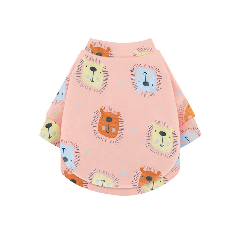 Ropa para mascotas transfronteriza ropa para gatos transpirable lindo Otoño e Invierno perro de peluche de dibujos animados para mascotas graffiti ropa para mascotas
