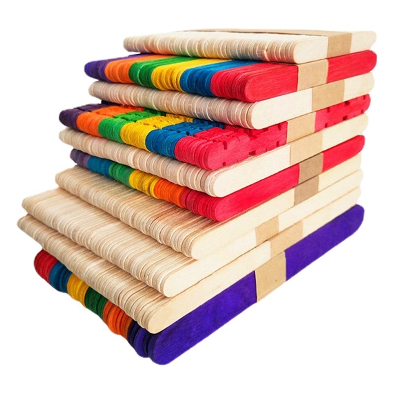 Various Models of Ice Cream Sticks, Wooden Products, Wooden Sticks, Popsicle Sticks with Engraved Logos, Colorfulful Wooden Sticks for Barbecue