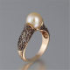 Chengge wish hot sale new inlaid imported faux ABS pearl ring plated 14k gold vintage silver jewelry