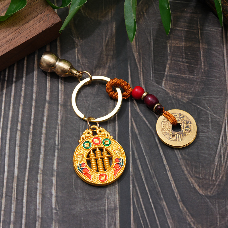 开金库钥匙扣 金钥匙挂件