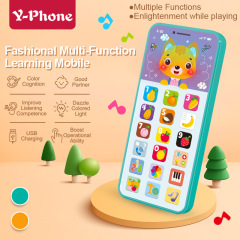 Cross-border new Russian children's mobile phone toy multi-functional early education puzzle simulation phone charging intelligent learning machine