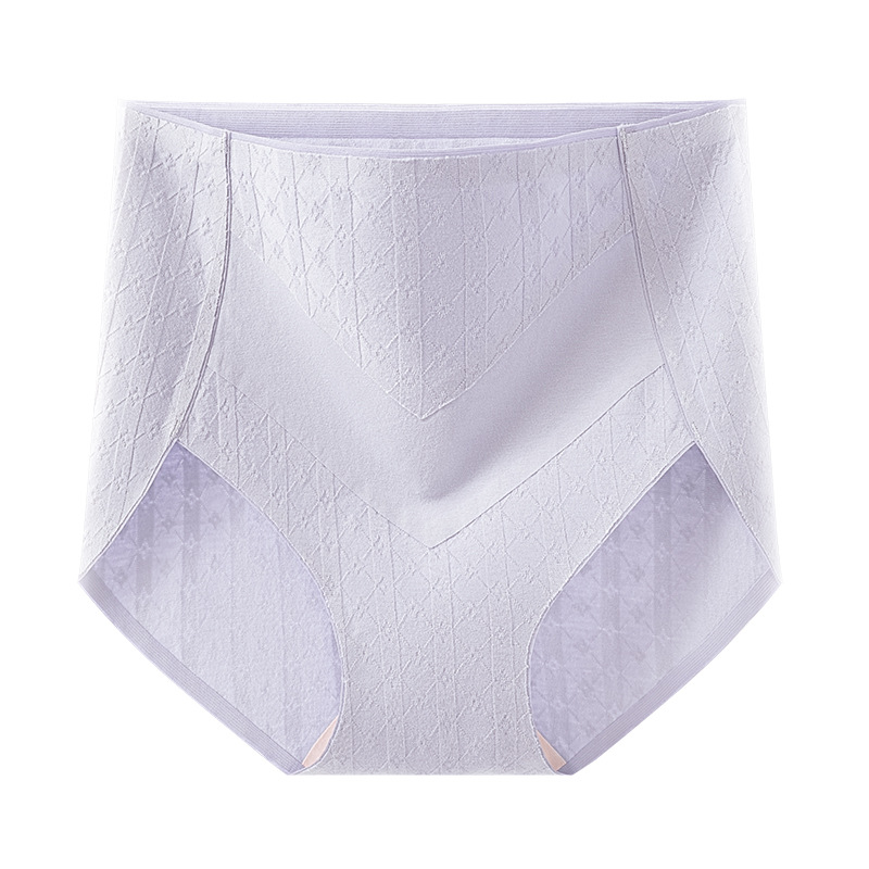 Algodón puro grado 7A antibacteriano algodón entrepierna cintura alta 2024 nueva cintura alta abdomen sin costuras ropa interior suave y cómoda de alta elasticidad sin costuras