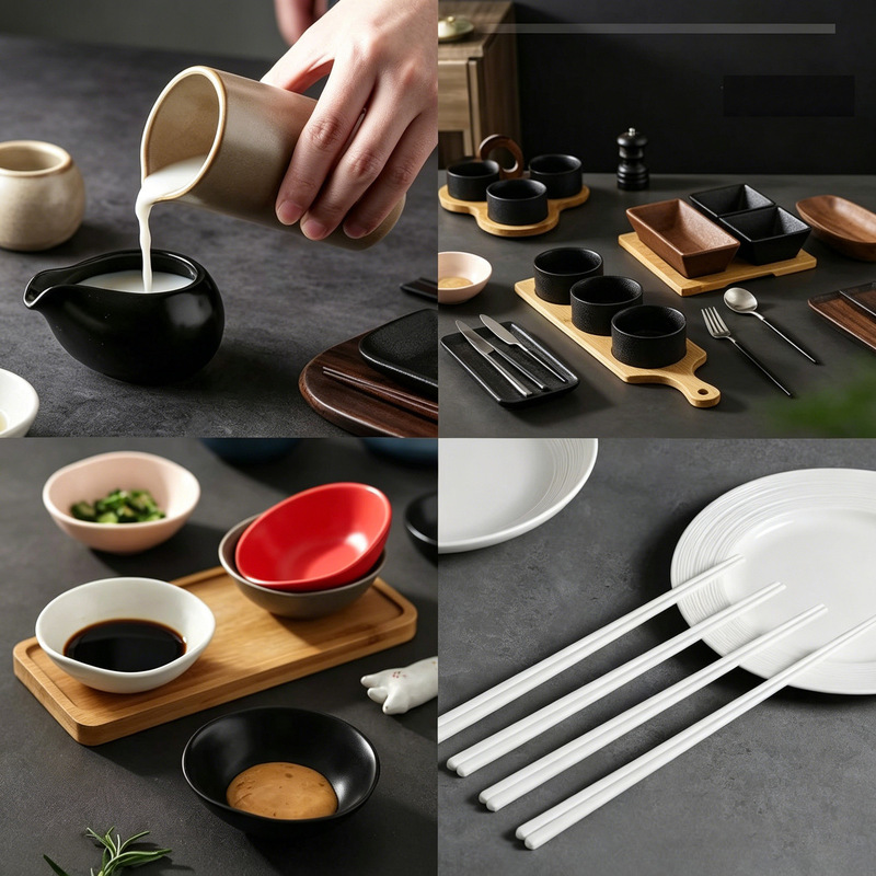 【Practical and Cost-Effective Set】Hot Pot Dipping Sauce Dishes Restaurant Snack Platter Set Japanese Chopsticks 【Practical and Cost-Effective Set】Hot Pot Dipping Sauce Dishes Restaurant Snack Platter Set Japanese Chopsticks