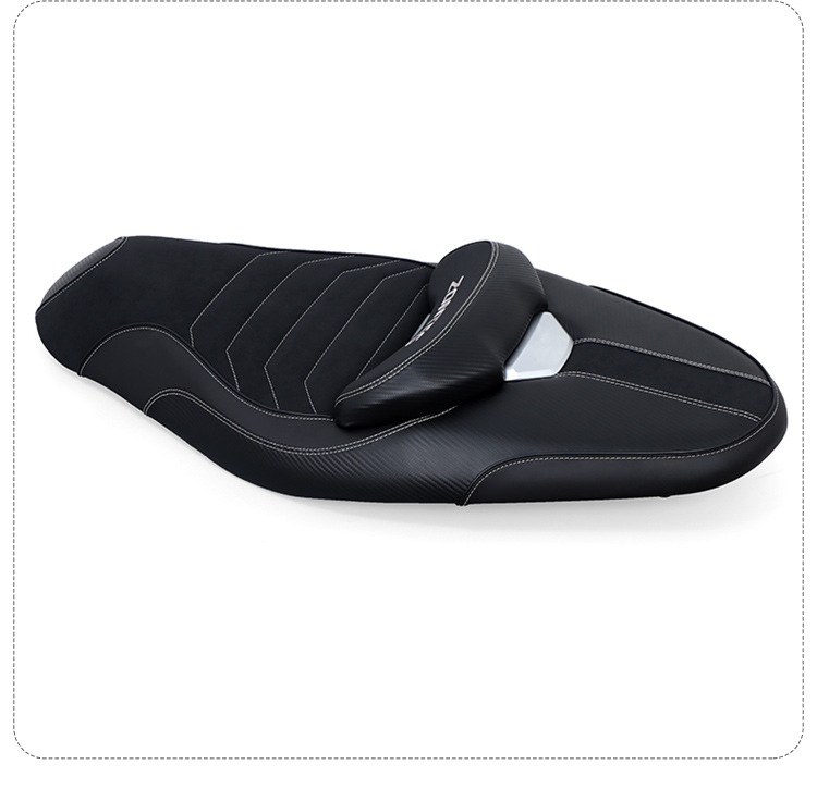 Suitable for Shengshi 350D motorcycle sports cushion assembly modified waist support waterproof seat bag frosted black suede leather