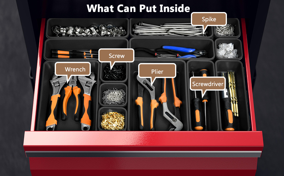 42-in-1 toolbox organizer tray divider suit, desktop drawer organizer, garage organizer